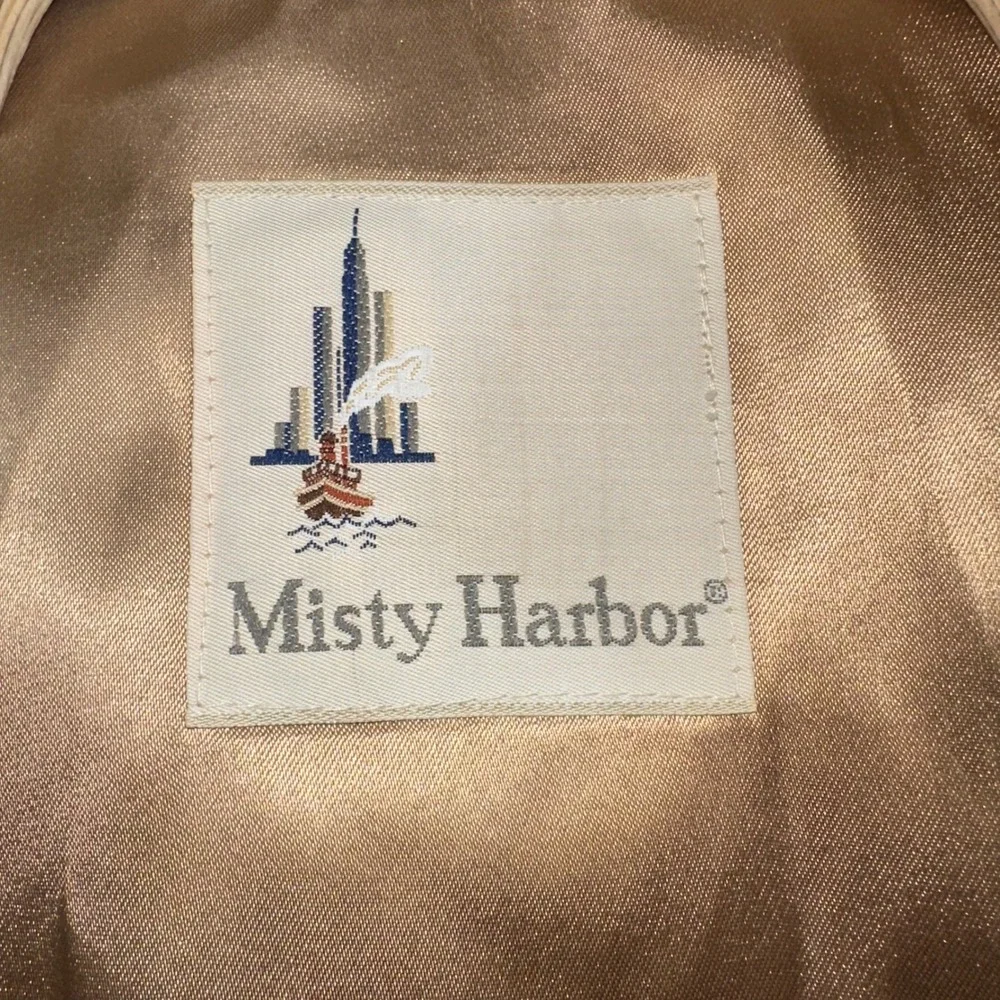 Misty Harbor Mens Double Breasted Trench Coat Olive Green Removable Liner Belted